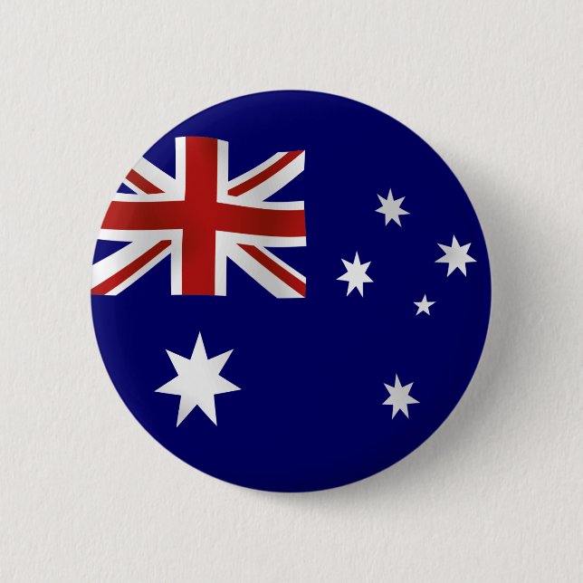 Flag of Australia 2 Inch Round Button (Front)