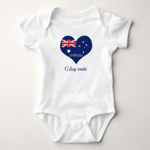 Flag of Australia Baby Bodysuit