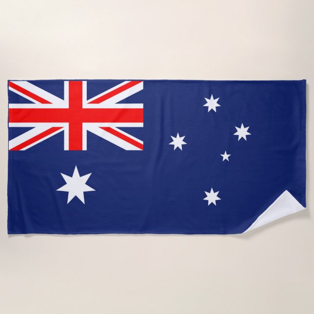 Flag of Australia Beach Towel (Front)