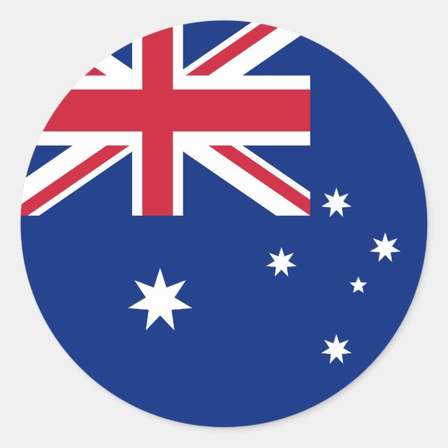 Flag of Australia Classic Round Sticker (Front)