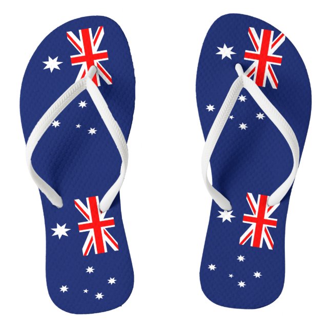 Flag of Australia Flip Flops (Footbed)