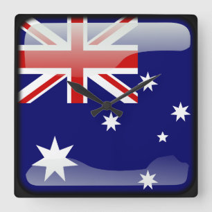 Flag of Australia Square Wall Clock