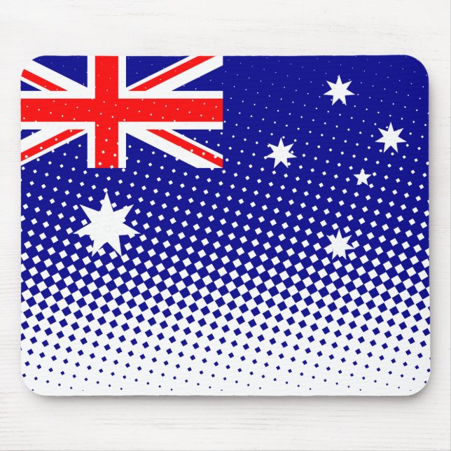 Flag Of Australia With Halftone Effect Mouse Pad (Front)