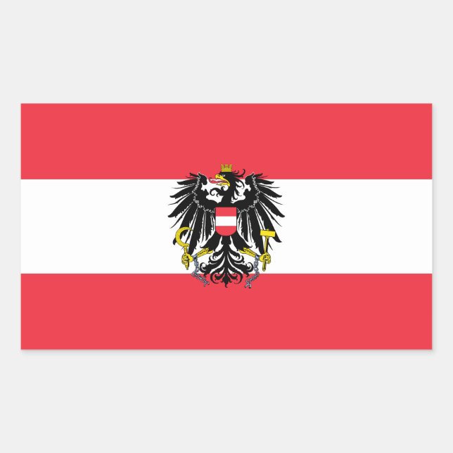 Flag of Austria / Austrian flag Sticker (Front)