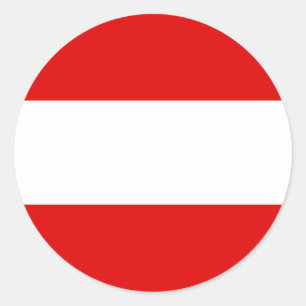 Flag of Austria Classic Round Sticker