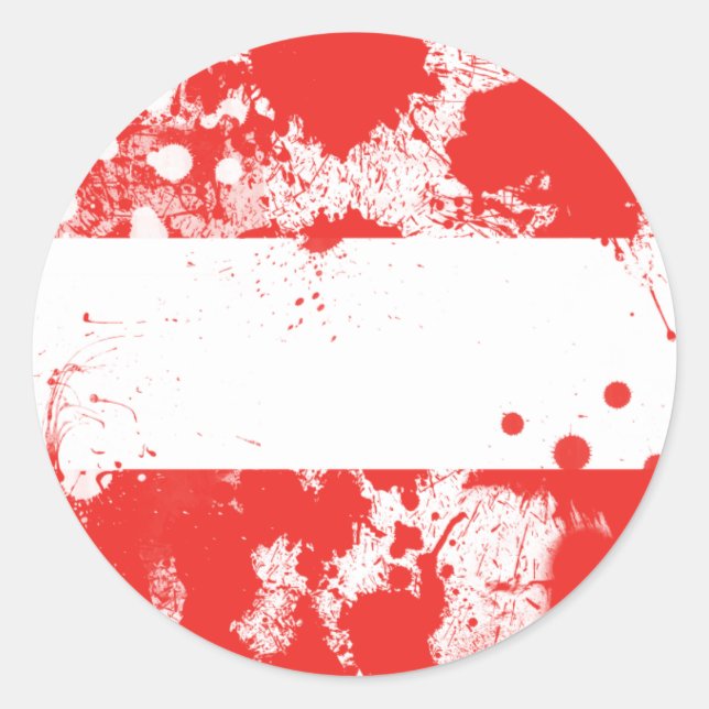 Flag of Austria Classic Round Sticker (Front)