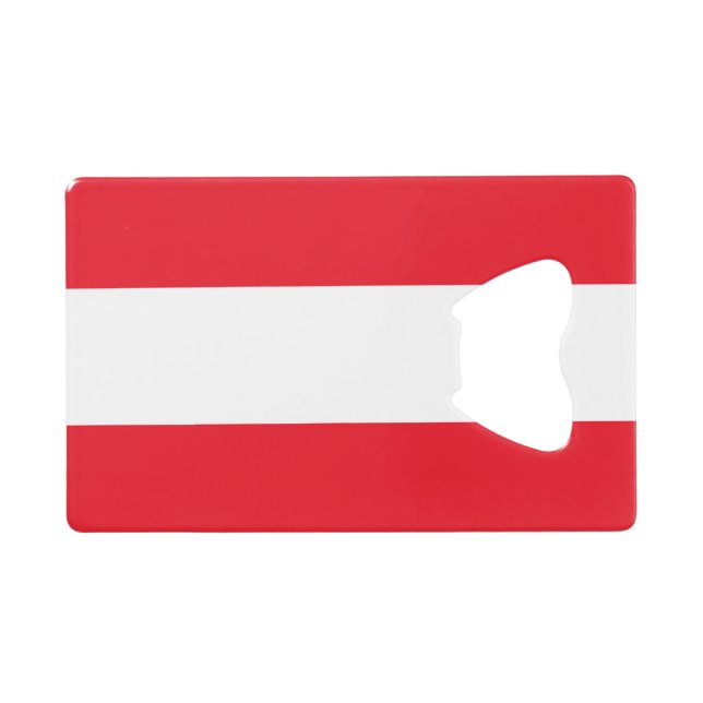 Flag of Austria Credit Card Bottle Opener (Back Horizontal)