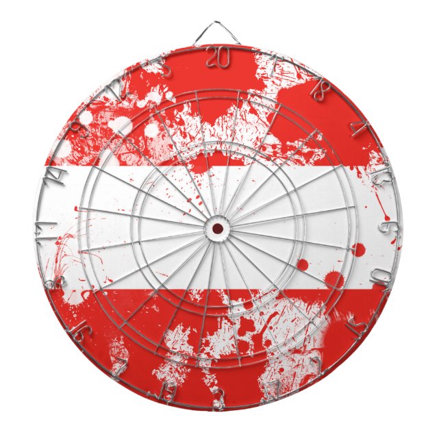 Flag of Austria Dartboard (Front)