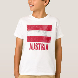 Flag of Austria "Grunge" look. T-Shirt
