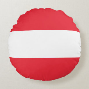 Flag of Austria Round Pillow
