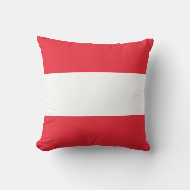 Flag of Austria Throw Pillow (Front)