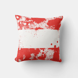 Flag of Austria Throw Pillow