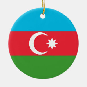 Flag of Azerbaijan Ceramic Ornament