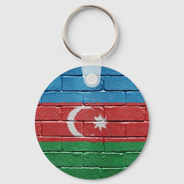 Flag of Azerbaijan Keychain (Front)