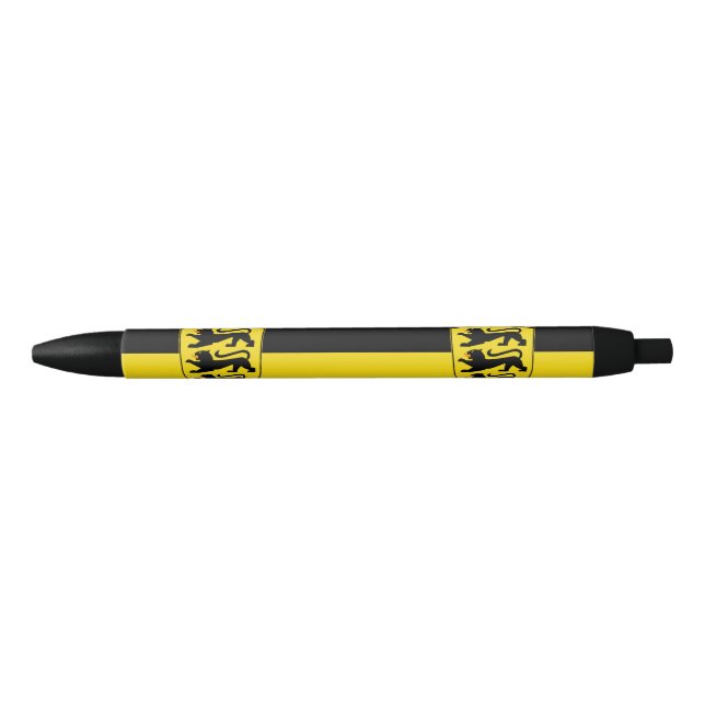 Flag of Baden-Württemberg Black Ink Pen (Front)