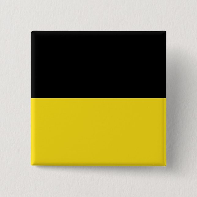 Flag of Baden Württemberg (German State) 2 Inch Square Button (Front)