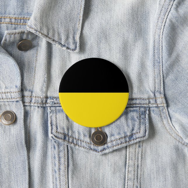Flag of Baden Württemberg (German State) 3 Inch Round Button (In Situ)