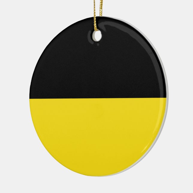 Flag of Baden Württemberg (German State) Ceramic Ornament (Left)