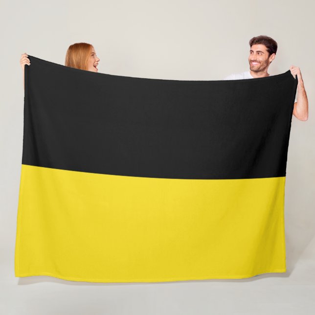 Flag of Baden Württemberg (German State) Fleece Blanket (In Situ)