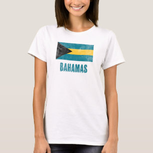Flag of Bahamas "Grunge" look. T-Shirt