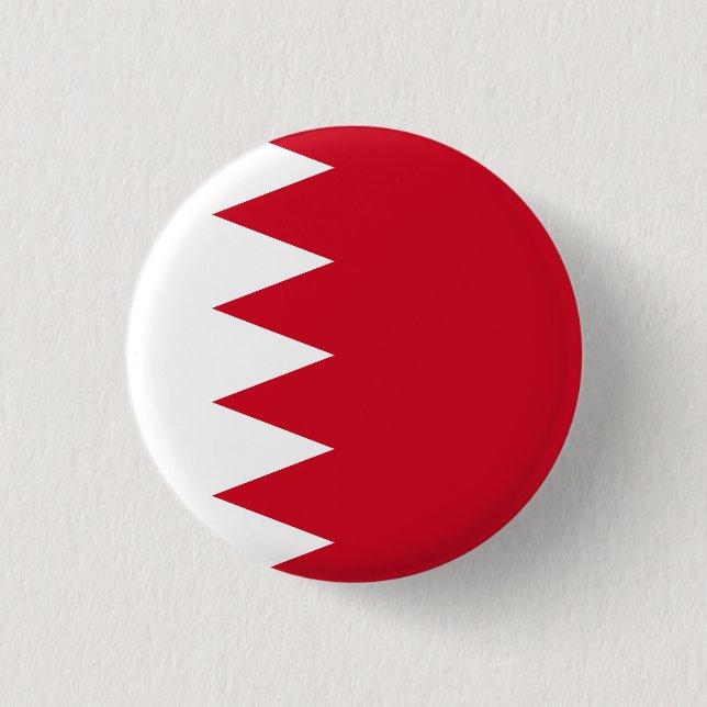 Flag of Bahrain 1 Inch Round Button (Front)