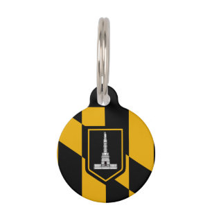 Flag of Baltimore, Maryland Pet ID Tag