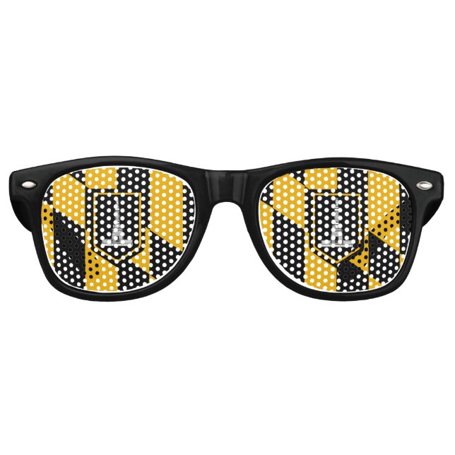 Flag of Baltimore, Maryland Retro Sunglasses (Front)