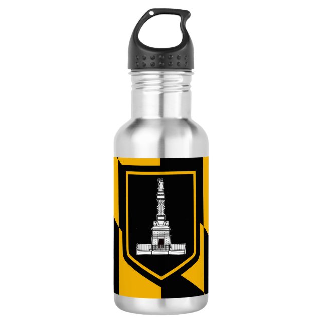 Flag of Baltimore, Maryland Stainless Steel Water  532 Ml Water Bottle (Front)
