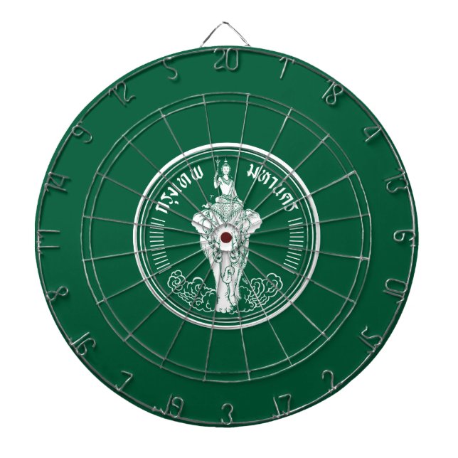 Flag of Bangkok (Thai Capital City) Dartboard (Front)