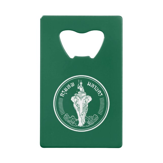 Flag of Bangkok, Thailand Credit Card Bottle Opene Credit Card Bottle Opener (Front)