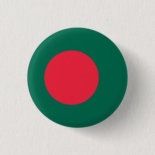 Flag of Bangladesh 1 Inch Round Button (Front)