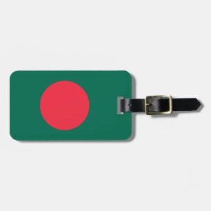 Flag of Bangladesh Luggage Tag w/ leather strap