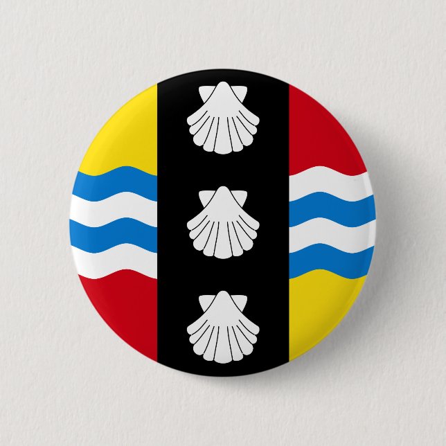 Flag of Bedfordshire 2 Inch Round Button (Front)