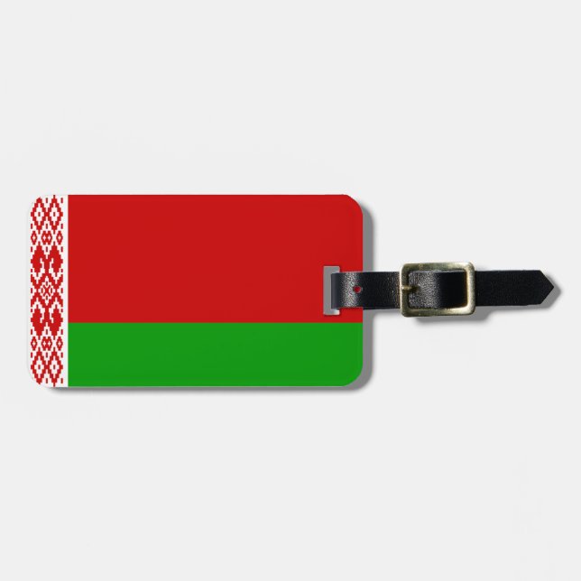 Flag of Belarus Easy ID Personal Luggage Tag (Front Horizontal)
