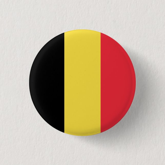 Flag of Belgium 1 Inch Round Button (Front)