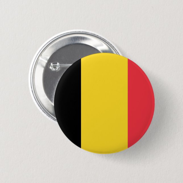 Flag of Belgium 2 Inch Round Button (Front & Back)