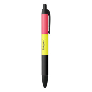 Flag of Belgium Black Ink Pen