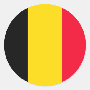 Flag of Belgium Classic Round Sticker