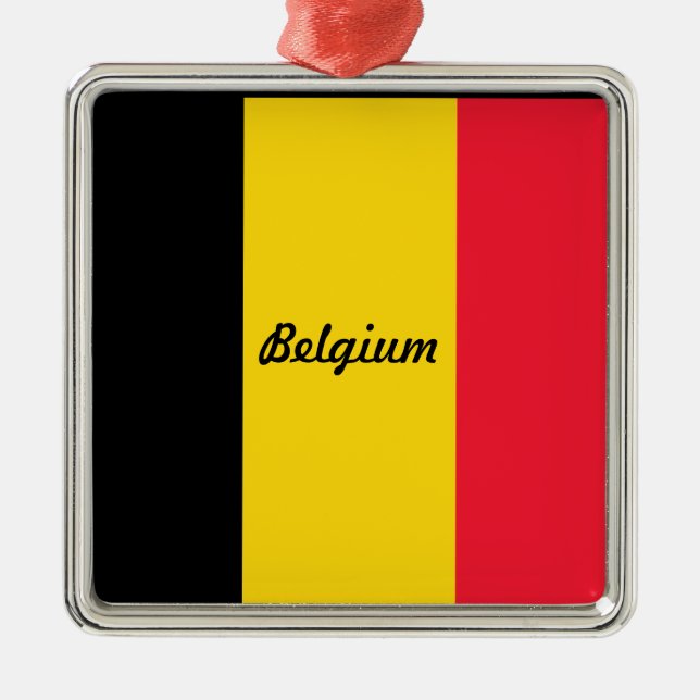 Flag of Belgium Metal Ornament (Front)