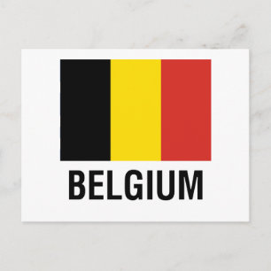 FLAG of BELGIUM Postcard