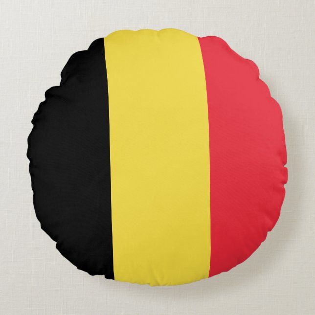 Flag of Belgium Round Pillow (Front)