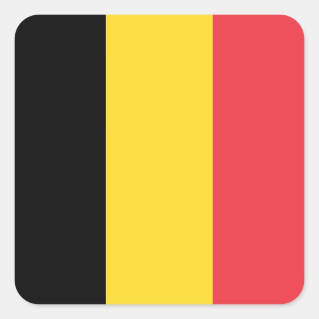 Flag of Belgium Square Sticker (Front)