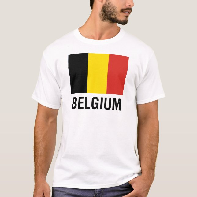 FLAG  of BELGIUM T-Shirt (Front)