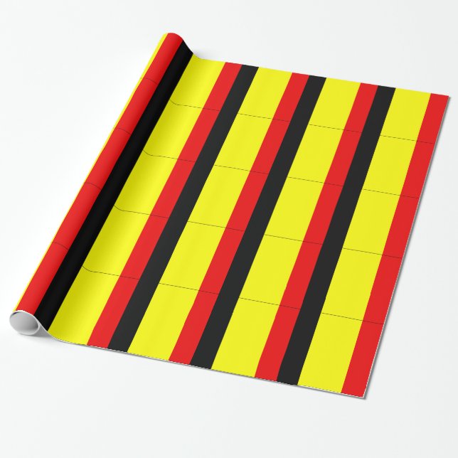 Flag of Belgium Wrapping Paper (Unrolled)