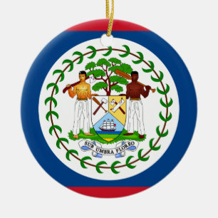 Flag of Belize Ceramic Ornament