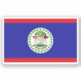 Flag of Belize Custom-Cut Vinyl Sticker