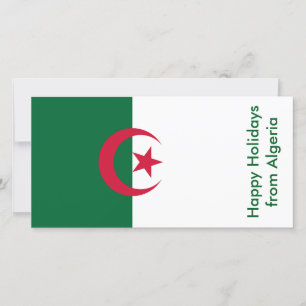 Flag of Belize, Happy Holidays from Algeria Holiday Card