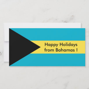 Flag of Belize, Happy Holidays from Bahamas Holiday Card
