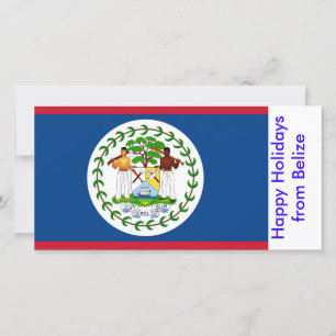 Flag of Belize, Happy Holidays from Belize Holiday Card