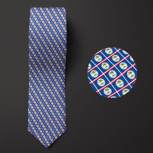 Flag of Belize Pattern Tie